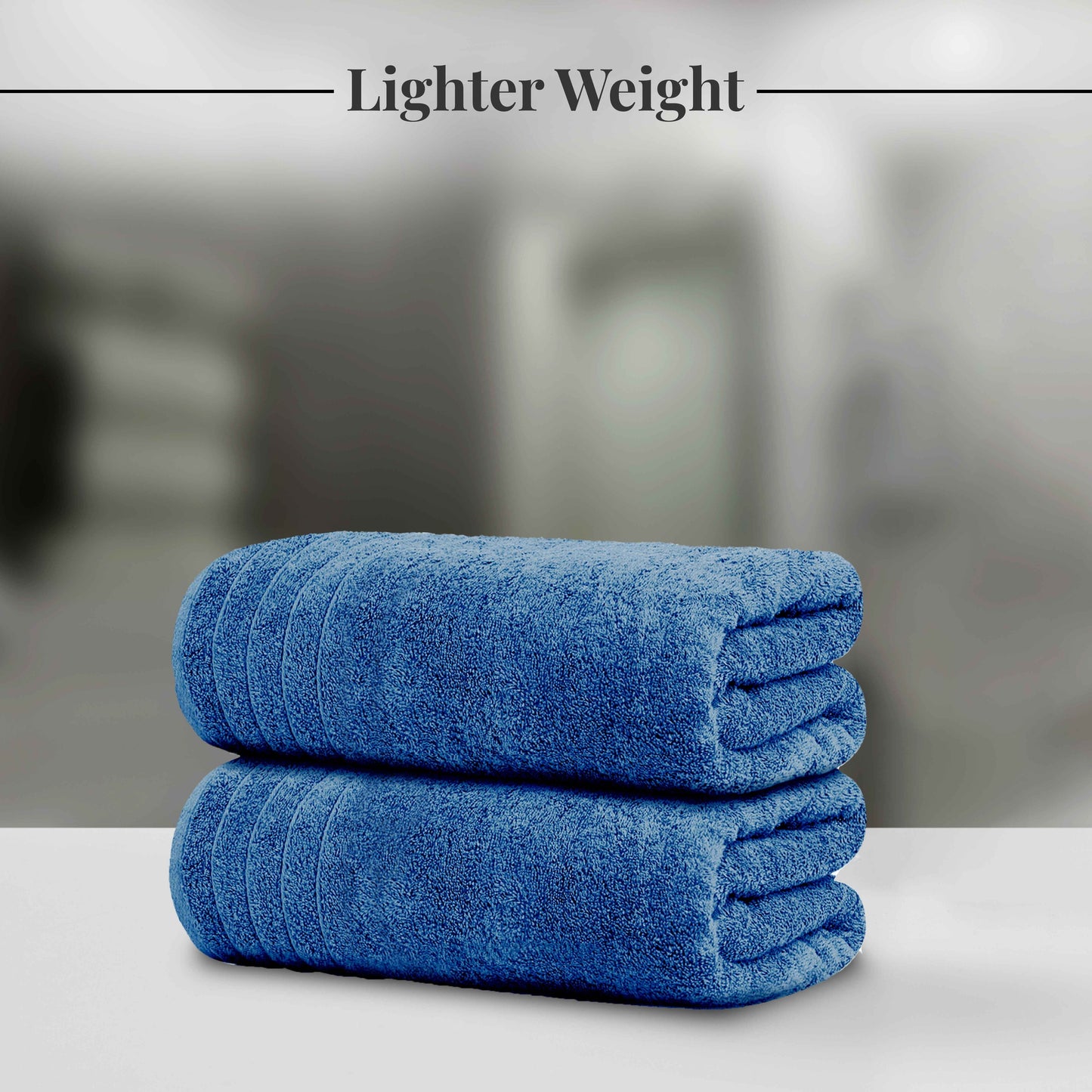 Tens Towels 8 Piece Towels Set, 2 Extra Large Bath Towels, 2 Hand Towels, 4 Washcloths (Blue)