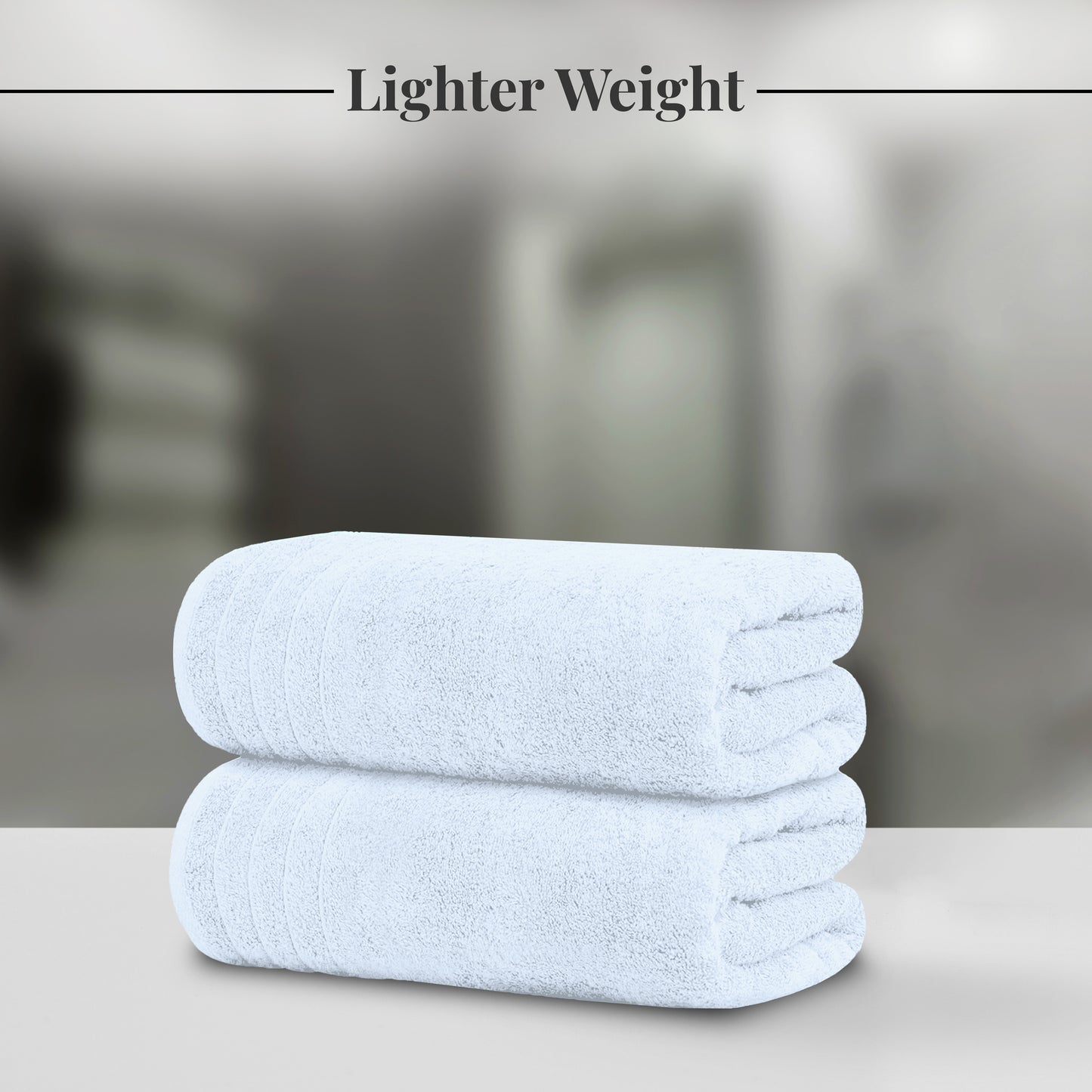 Tens Towels 8 Piece Towels Set, 2 Extra Large Bath Towels, 2 Hand Towels, 4 Washcloths (Sky Blue)