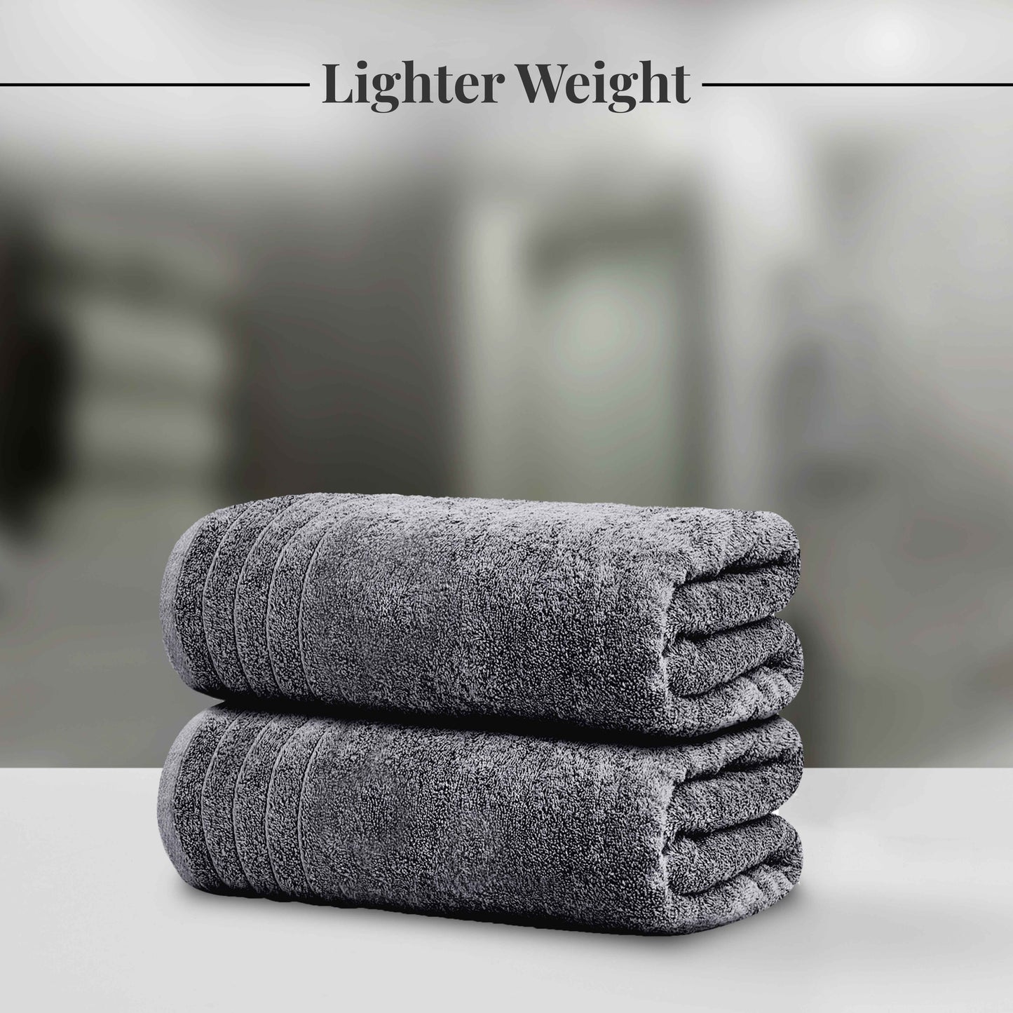Tens Towels 8 Piece Towels Set, 2 Extra Large Bath Towels, 2 Hand Towels, 4 Washcloths (Dark Grey)