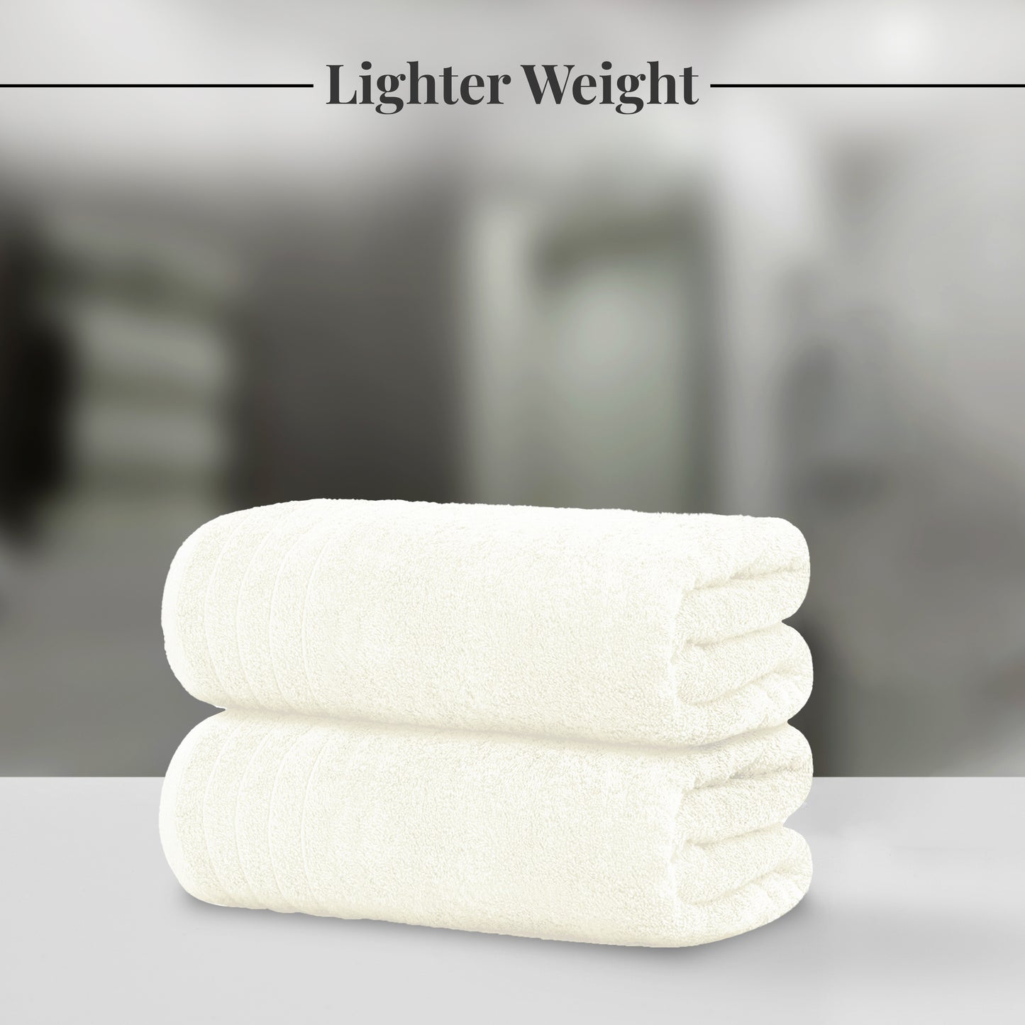 Tens Towels Large Bath Towels, 100% Cotton, 30 x 60 Inches Extra Large Bath Towels (Pack of 4, Cream)