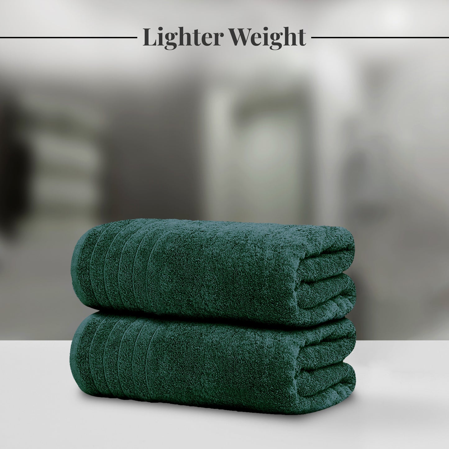 Tens Towels Large Bath Sheets, 100% Cotton, 35x70 inches Extra Large Bath Towel Sheets (Pack of 2, Hunter Green)