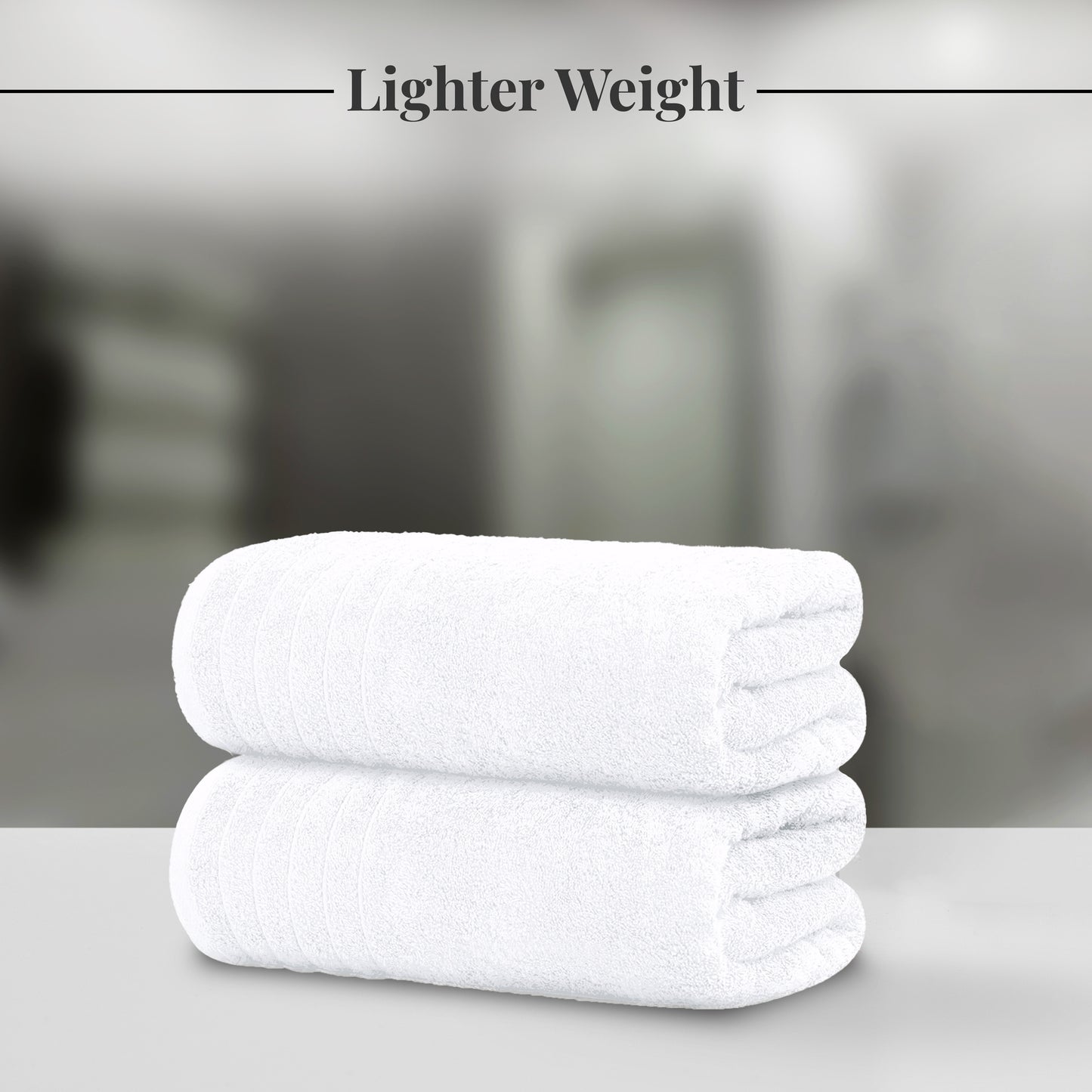 Tens Towels Large Bath Sheets, 100% Cotton, 35x70 inches Extra Large Bath Towel Sheets (Pack of 2, White)