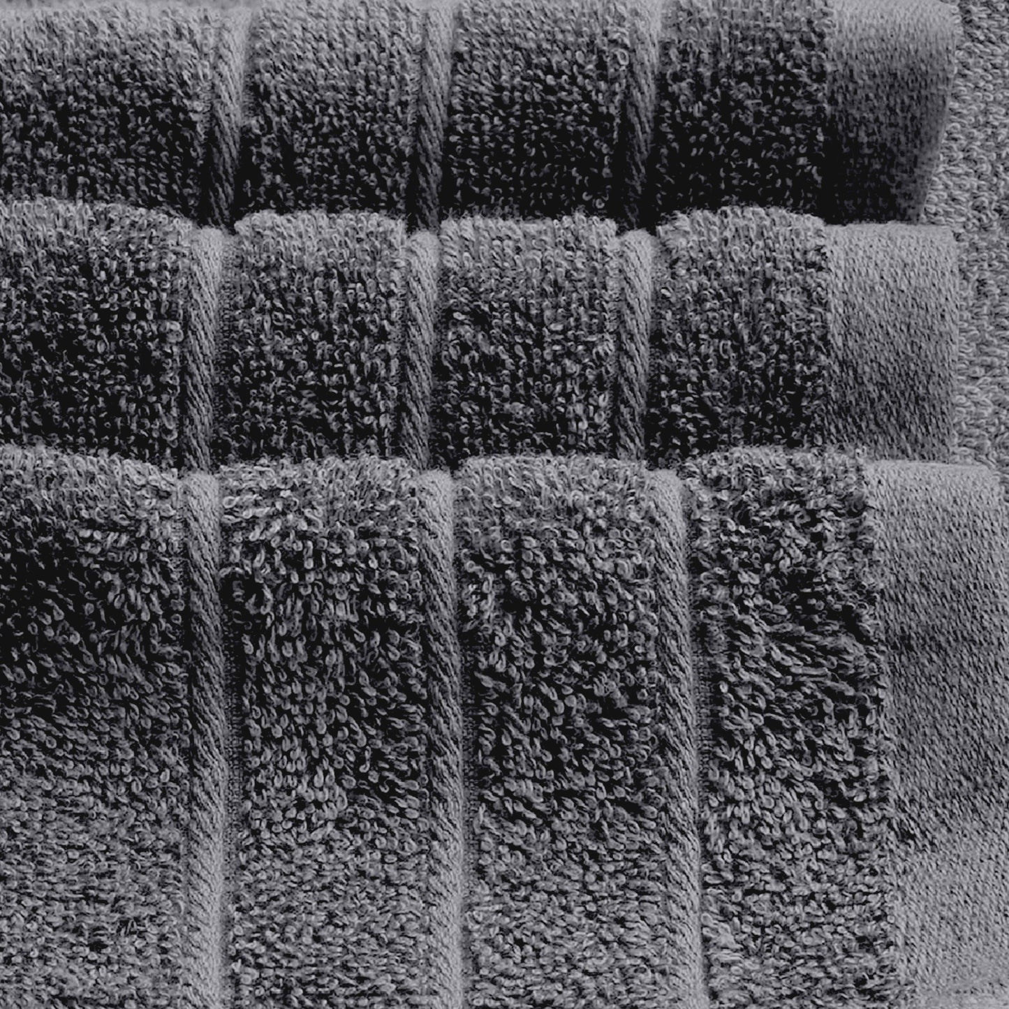 Tens Towels 8 Piece Towels Set, 2 Extra Large Bath Towels, 2 Hand Towels, 4 Washcloths (Dark Grey)