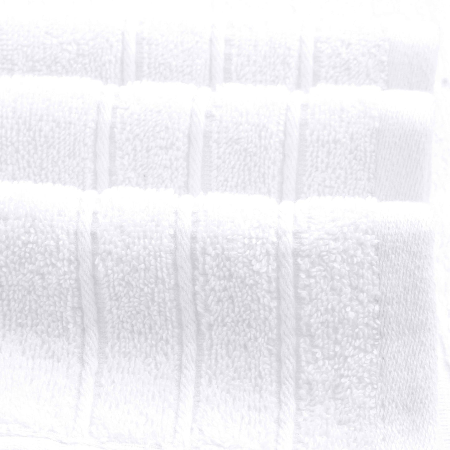 Tens Towels 8 Piece Towels Set, 2 Extra Large Bath Towels, 2 Hand Towels, 4 Washcloths (White)