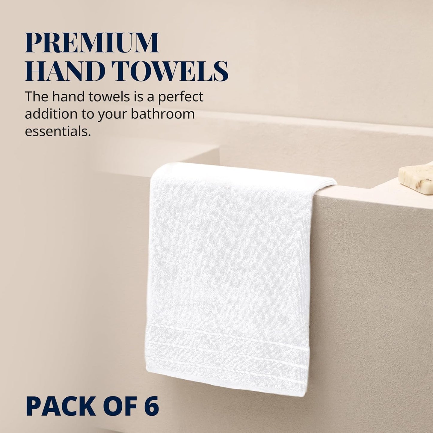 Tens Towels Hand Towels 16 x 27 in (White)