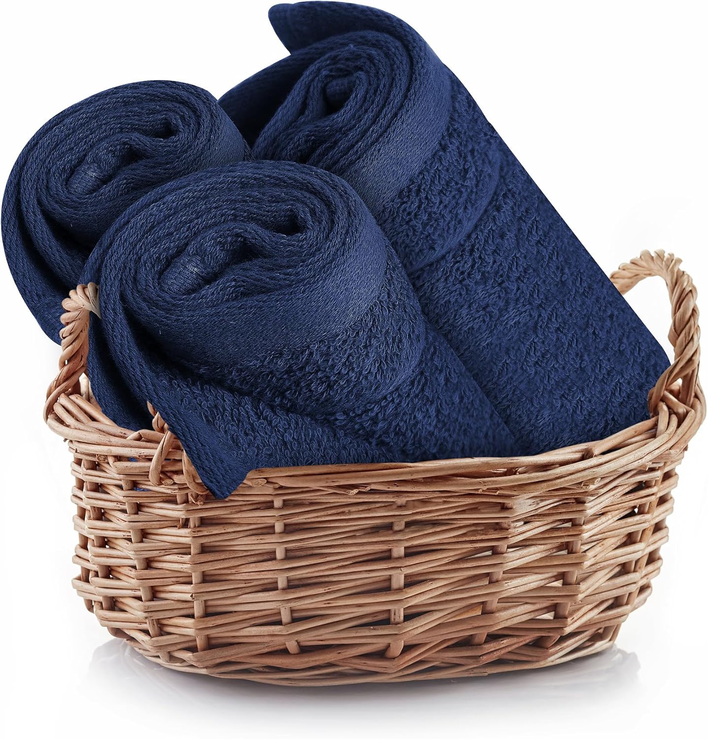 Tens Towels 60 Pack Cotton Washcloths, 12 x 12 in (Navy)
