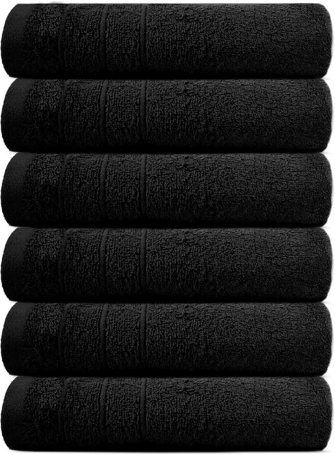 Tens Towels Hand Towels 16 x 27 in (Black)