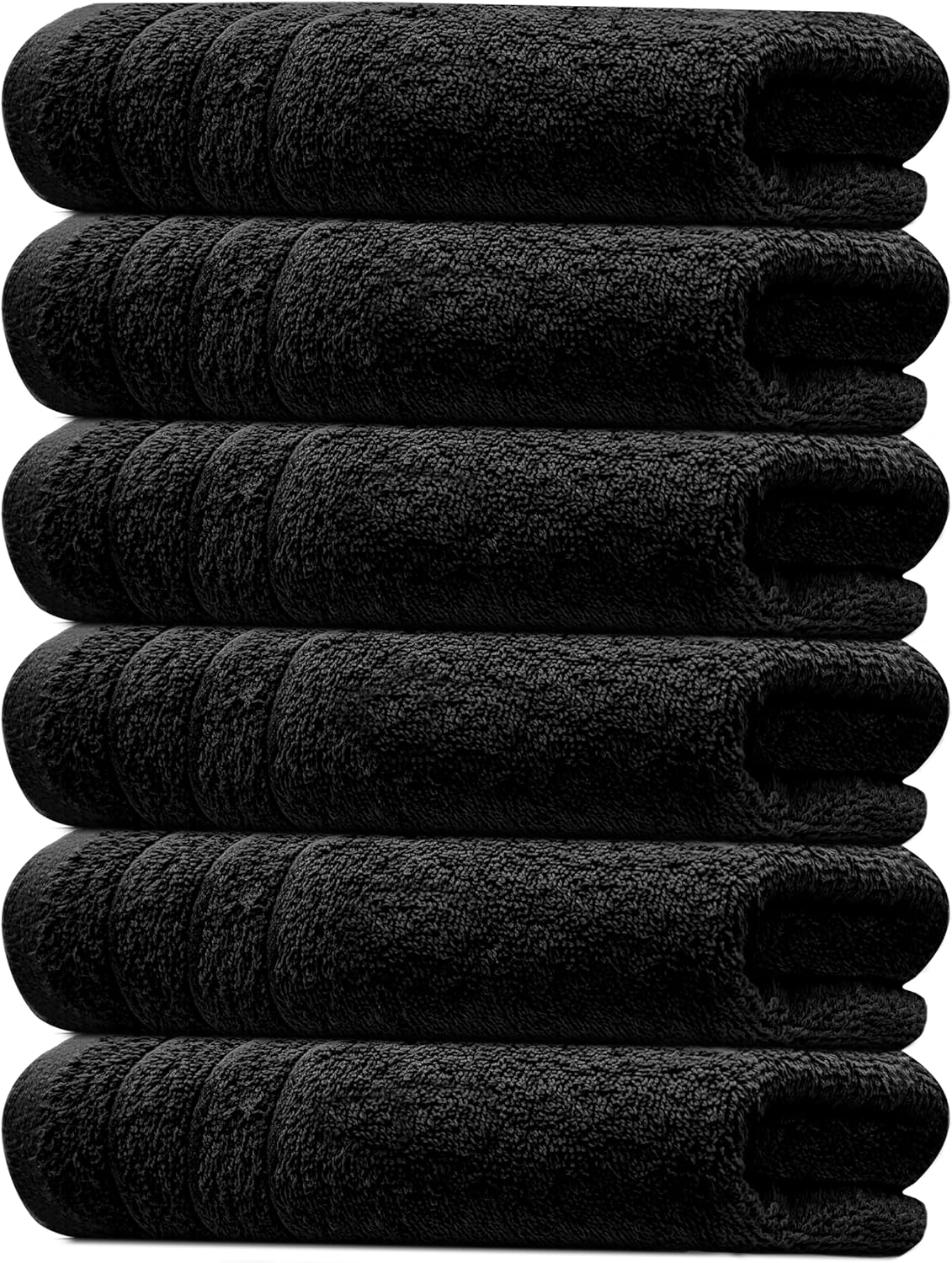 Tens Towels Hand Towels 16 x 27 in (Black)