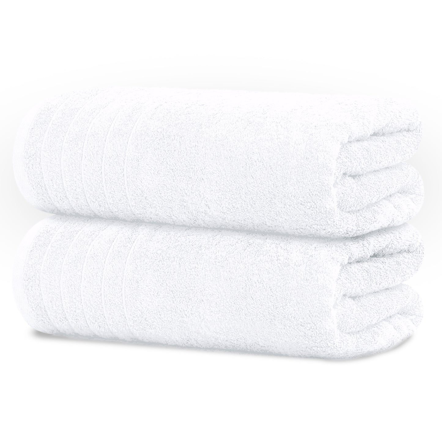 Tens Towels Large Bath Sheets, 100% Cotton, 35x70 inches Extra Large Bath Towel Sheets (Pack of 2, White)