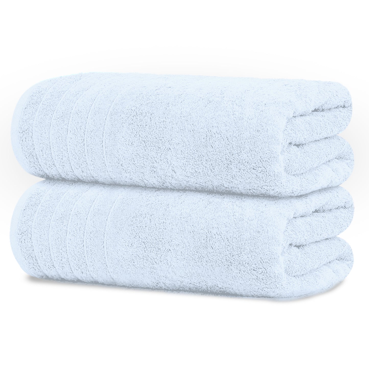 Tens Towels Large Bath Sheets, 100% Cotton, 35x70 inches Extra Large Bath Towel Sheets (Pack of 2, Sky Blue)