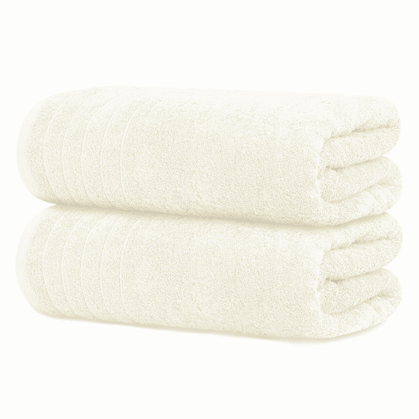 Tens Towels Large Bath Sheets, 100% Cotton, 35x70 inches Extra Large Bath Towel Sheets (Pack of 2, Cream)