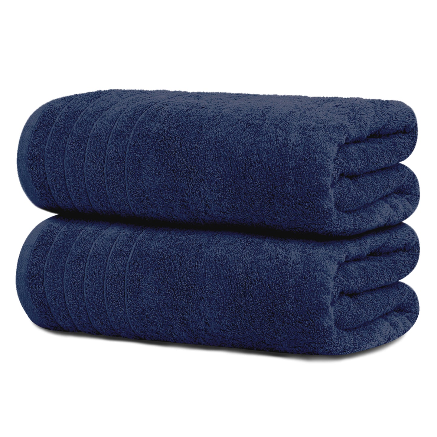 Tens Towels Large Bath Sheets, 100% Cotton, 35x70 inches Extra Large Bath Towel Sheets (Pack of 2, Navy)
