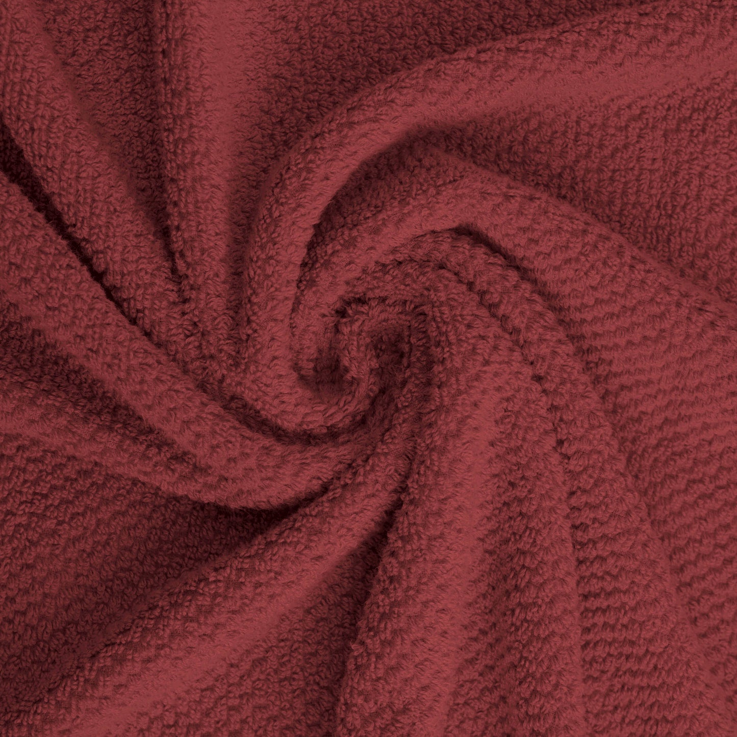 Tens Towels 8 Pack Popcorn 2 Large Bath Towels, 2 Hand Towels, 4 Washcloths (Burgundy)