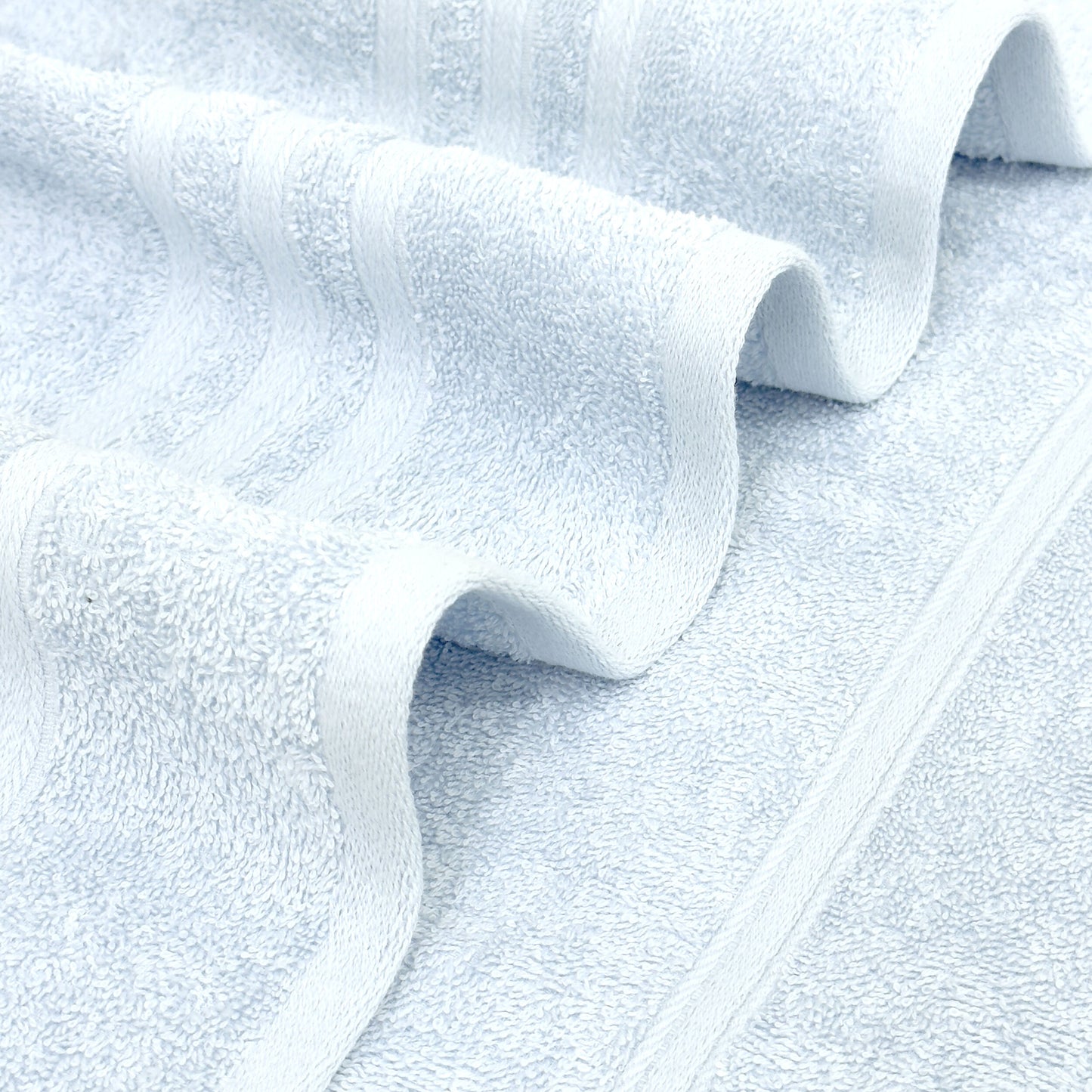 Tens Towels 4 Piece Bath Towels Set, 100% Cotton, 27 inches x 54 inches (SKY BLUE)