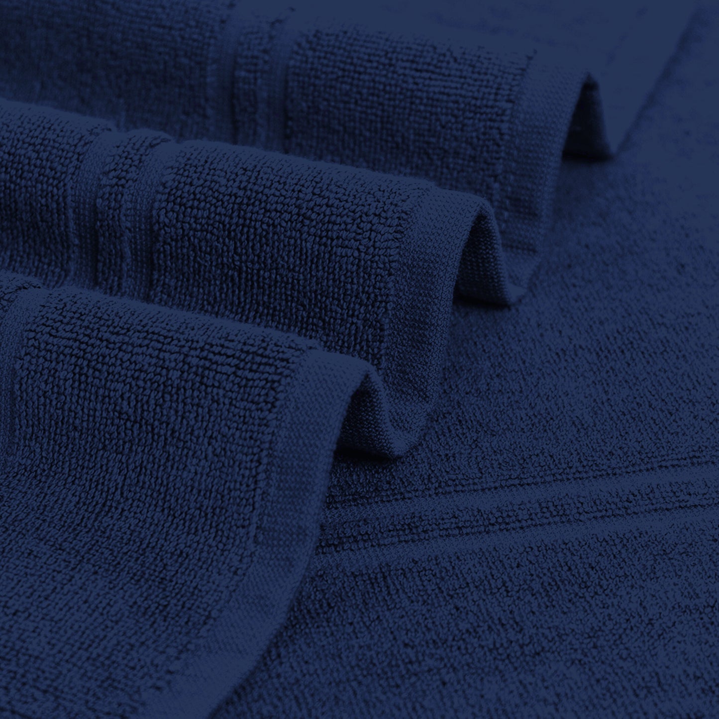 Bath MATS Super Absorbent, Premium Floor Towels, Luxurious Soft & Quick Dry (Navy, 2PC Set)