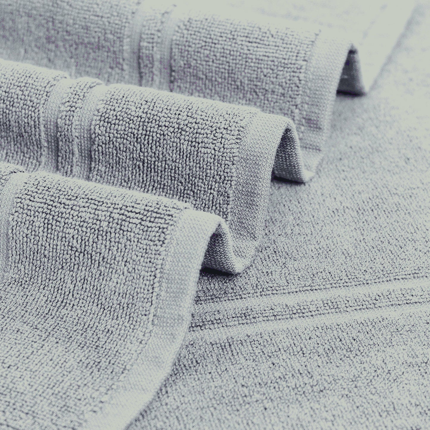 Bath MATS Super Absorbent, Premium Floor Towels, Luxurious Soft & Quick Dry (Silver Grey, 2PC Set)