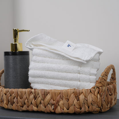 Tens Towels 60 Pack Cotton Washcloths, 12 x 12 in (White)