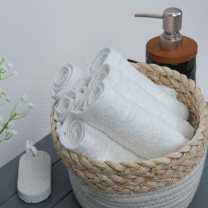 Tens Towels 60 Pack Cotton Washcloths, 12 x 12 in (White)