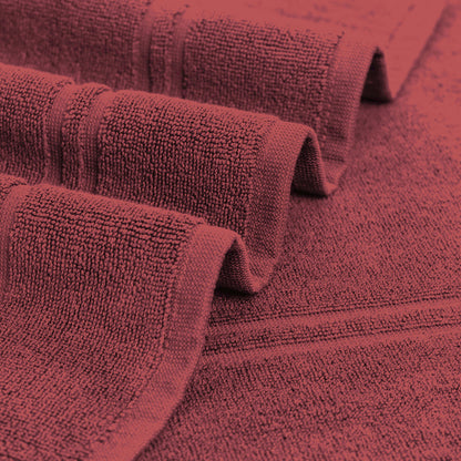 Bath MATS Super Absorbent, Premium Floor Towels, Luxurious Soft & Quick Dry (Burgundy, 2PC Set)