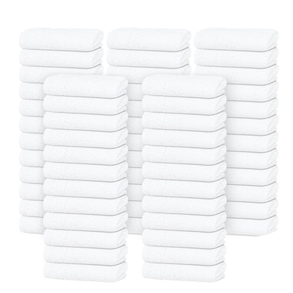 Tens Towels 60 Pack Cotton Washcloths, 12 x 12 in (White)